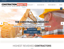 Tablet Screenshot of constructionregistry.com